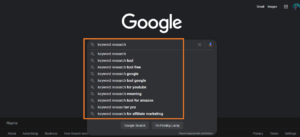 how to do Keyword research with Google