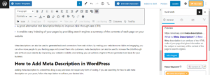 How to add meta description in WordPress